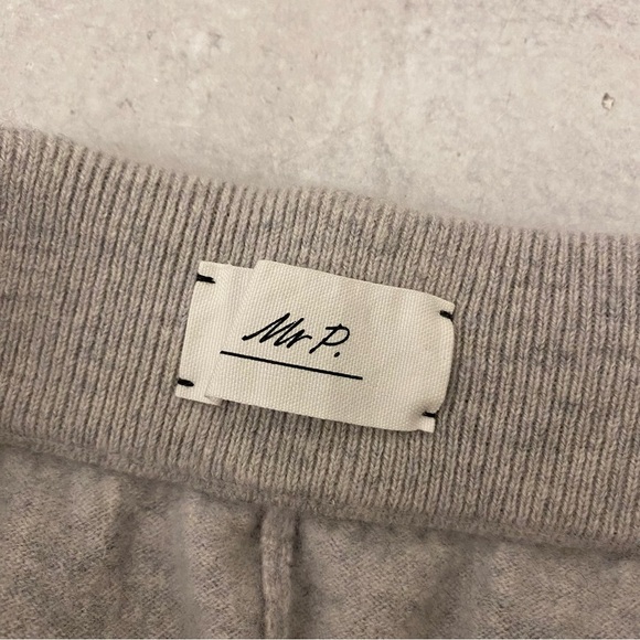 MR P. || Tapered Pintucked Wool and Cashmere-Blend Sweatpants Joggers Gray Small - Picture 6 of 12
